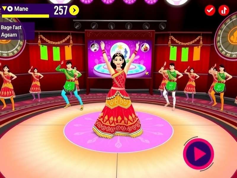 Dandiya Dynamo multiplayer mode showing group dance